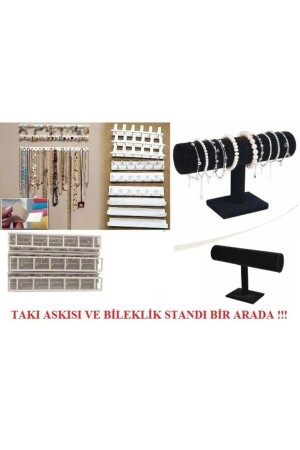 Takı Askısı Kolye Küpe Organizer Askı Bileklik Bilezik Saat Standı Askılık - 3