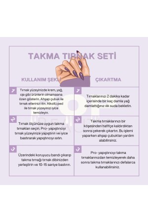 Takma Tırnak Seti & Zararsız Yapıştırıcı - 8