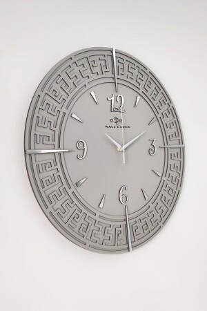 Tangled Lines Anthrazit & Silber Türkische Ziffer 50x50cm Silent Wall Clock dyTR50x50 - 1