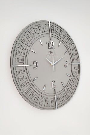 Tangled Lines Anthrazit & Silber Türkische Ziffer 50x50cm Silent Wall Clock dyTR50x50 - 3