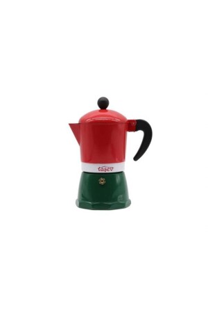 Taşev T1197 Adamo Moka Pot 6 Fincan Kırmızı&yeşil - 2