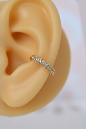 Taşlı Sıkıştırmalı Kıkırdak Küpe Earcuff - 5