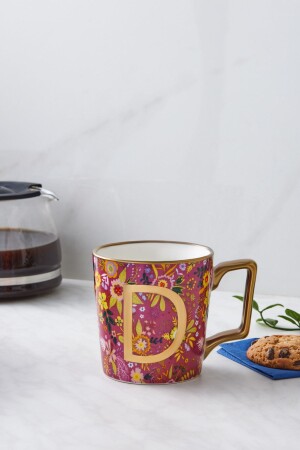 Tasse mit Blumen-D-Buchstaben, 350 ml, 153. 03. 06. 6917 - 1