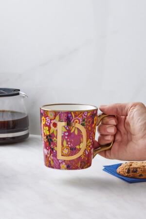 Tasse mit Blumen-D-Buchstaben, 350 ml, 153. 03. 06. 6917 - 4