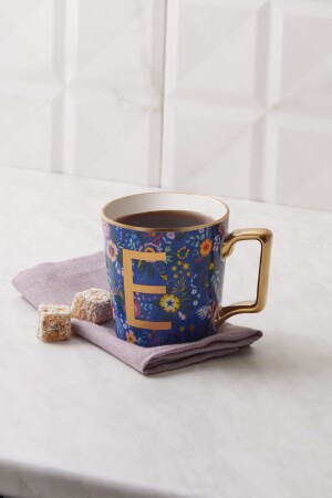 Tasse mit Blumen-E-Buchstaben, 350 ml, 153. 03. 06. 6918 - 3