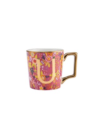 Tasse mit Blumen-U-Buchstaben, 350 ml, 153. 03. 06. 6933 - 5