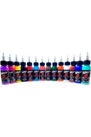 TATTOO-FARBSTOFF-SET 14 FARBEN 30 ML DUNKELHEIT - 3