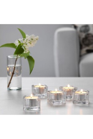 Tealight Dekoratif Mumluk, Cam, (5adet) GLASIG - 2