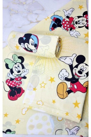 Tek Kişilik Lastikli Çarşaflı Nevresim Takımı Mickey Mouse Desen DQ2022001001XC - 4