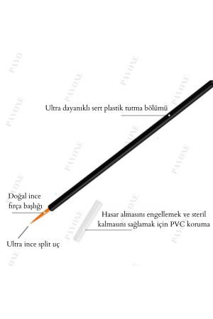 Tek Kullanımlık Ince Uçlu Eyeliner Fırçası - Kalıcı Makyaj Çizim Fırçası - 8