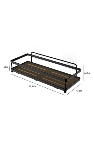 Teknotel Klebehaken 2-teilig Badezimmer- und Küchenregal Mattschwarz St280h 11. ST. 280. 02 - 8