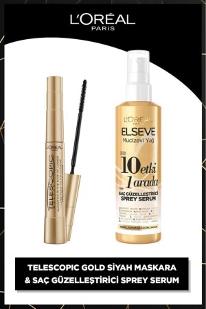 Telescopic Maskara & Mucizevi Yağ 10 Etki 1 Arada Saç Güzelleştirici Sprey Serum 150ml - 1