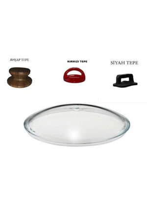 Tencere Ve Tava Kapağı Cam Pyrex Tepeli 28 Cm Kapak KAPAKT28 - 4