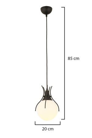 Terra Single Black Pendelleuchte Modern Sports Young Room, Küche Wohnzimmer Pendelleuchte Kronleuchter 3759-01-BL - 7