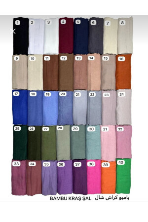 Tesettür Hijab Kadın Bambu Kraş Şal Modeli-3'lü Set - 4