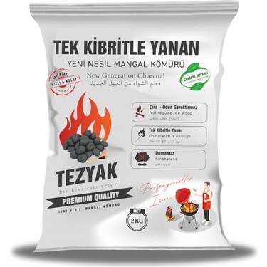 TEZYAK BBQ CHARCOAL ONE FIRE 2 KG - 1