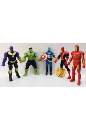 Thanos Hulk Spiderman C. America 16 cm beleuchtetes Figurenspielzeug, 5er-Pack 3656589745222 - 4