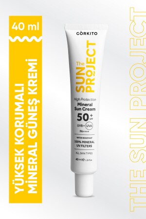 The Sun Project Mineralische Sonnencreme mit hohem Schutz, mineralische Sonnencreme mit hohem Schutz, 50 LSF, 40 ml 8682644280530 - 2