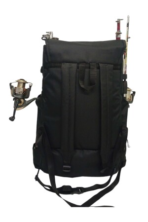 Thermo-Bodenfach (schwarz). Camping- und Angelrucksack mit seitlicher Angelrutenbefestigung. Maße: 62 x 41 x 22 cm - 9