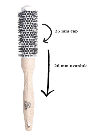 Thermo-Föhnbürste aus Naturkeramik, gebrochen, 25 mm, 0471 - 2