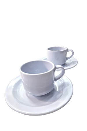 Thermo-Melamin-Tee-/Kaffeetasse, 170 ml, Set, 2 Sets, 170 ml, Teetassen-Set mit Untertasse 9117-PW - 4