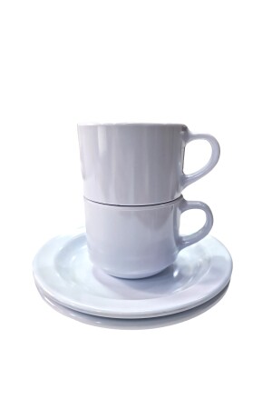 Thermo-Melamin-Tee-/Kaffeetasse, 170 ml, Set, 2 Sets, 170 ml, Teetassen-Set mit Untertasse 9117-PW - 6