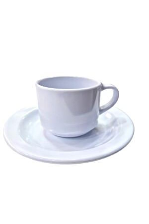 Thermo-Melamin-Tee-/Kaffeetasse, 170 ml, Set, 2 Sets, 170 ml, Teetassen-Set mit Untertasse 9117-PW - 8