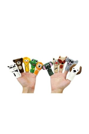 Tiere Fingerpuppe 10-teiliges Tier-Fingerpuppen-Set, pädagogisch und unterhaltsam - 4