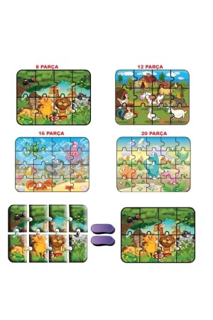 Tiere Super Buntes Puzzle 4 Teile 1481 - 4