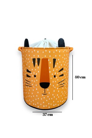 Tiger Design Kordelzug Baby Kinderzimmer Organizer Aufbewahrungsbox Spielzeug Schmutzkorb 37x40 - 9