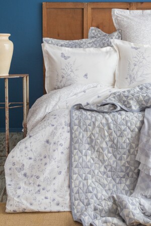 Timeless Prime Set Liberty Indigo Doppeldecke und Tagesdecke, 100 % Baumwolle, Bettbezug-Set AP99T20212111 - 4