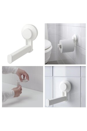 Tısken Banyo Tuvalet Kağıtlığı Vantuzlu 15 Cm 02907 - 1