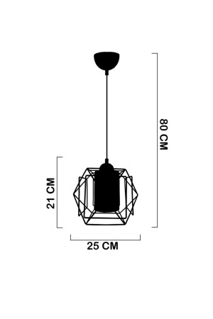 Titan Turuncu Tekli Avize Bal Camlı 10136101 - 5