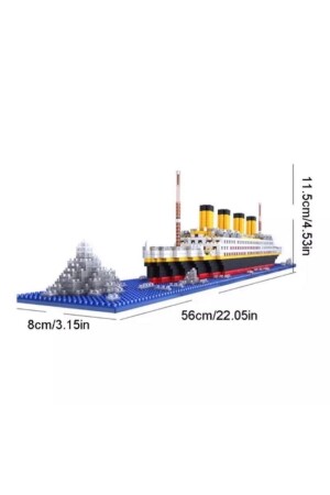 Titanic Gemi İnşa Kiti, 1860 Titanik Gemi Model Kiti, Teknoloji Yolcu Gemisi Yapı Seti 56x8x11.5cm - 4