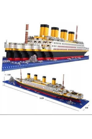 Titanic Gemi İnşa Kiti, 1860 Titanik Gemi Model Kiti, Teknoloji Yolcu Gemisi Yapı Seti 56x8x11.5cm - 6