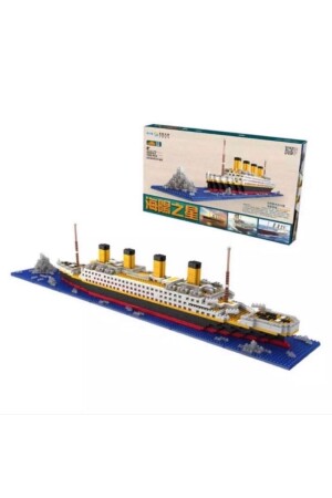 Titanic Gemi İnşa Kiti, 1860 Titanik Gemi Model Kiti, Teknoloji Yolcu Gemisi Yapı Seti 56x8x11.5cm - 8