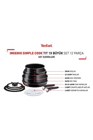 Titanium Ingenio Simple Cook 1x großes Set - 12-teilig - 4