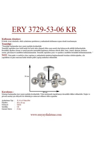 Topaç 6-teiliger Chrom-Kronleuchter ERY 3729-53-06 KR - 8