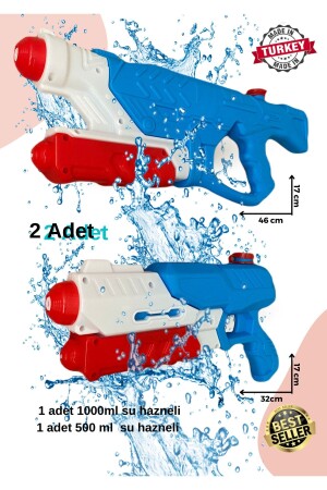 Toplam 2 Adet. 1000 ml ve 500 ml Pompalı Su Tabancası zanur02Pomp - 2