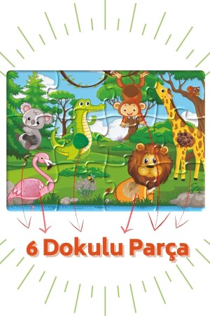 Touch-and-Feel-Puzzle-Set mit 2 Stück (MEIN BAUERNHOF UND WALD-ABENTEUER) Insgesamt 24 Teile, davon 12 mit Textur. BON81018095 - 7