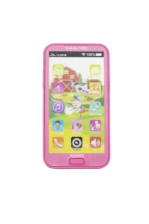 Touch Toy Phone Kinderspielzeugtelefon mit Ton, Licht und Musik Pink - 1