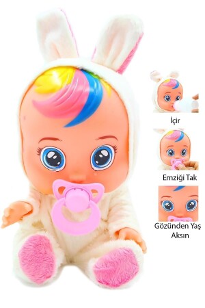 Toys Mavi Beyaz Ve Pembe Renk Ağlayan Ve Konuşan Et Bebek - 3