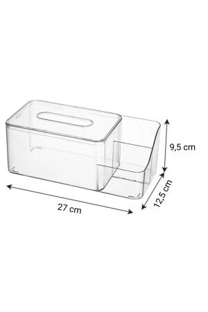 Transparenter Servietten-Organizer, transparenter Serviettenhalter, 2 Fächer - 6