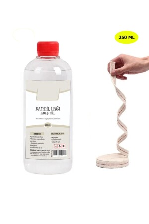 Transparentes Öllampenöl, geruchloses Innenöl, Lampenöl, 250 ml, 50 cm Docht - 3