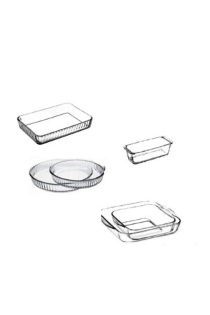 Transparentes Pyrex-Set mit 6 Stück 158,28-6 - 3