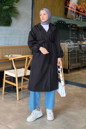 Trenchcoat mit elastischem Ärmeldetail - 4