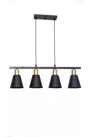 Trend Modern Design Schwarz Farbe Antiker Lampenschirm Café – Esstischplatte – Wohnzimmer – Küche 4-teiliger Kronleuchter TRENDSIYAHS4LÜ - 1