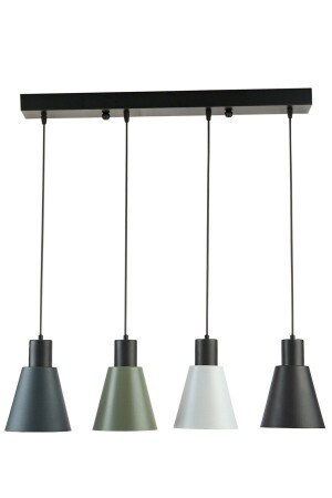 Trend Special Design Moderner dekorativer Café-Küchen-Wohnzimmer-Schwarz-Farbmix-4-teiliger Reihen-Hängelampen-Kronleuchter TRND77 - 6