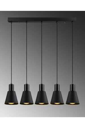 Trend Special Design Sports Modern Metal Black Pendant Lamp Cafe – Kitchen 5-teiliger Kronleuchter btrend - 2