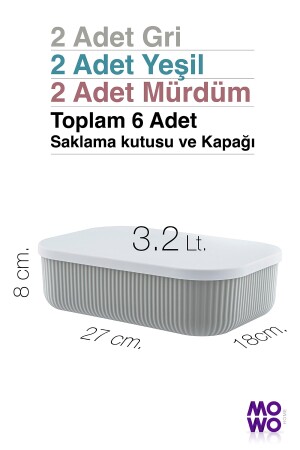 Trove 6 Adet 3.2 Lt (mix) Mutfak Saklama Kabı MOWO-01-332-6M - 6